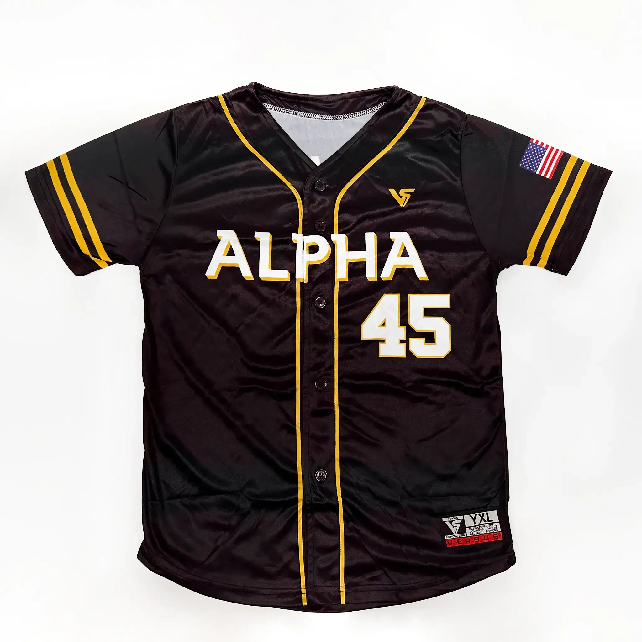 Black Alpha Baseball Jersey
