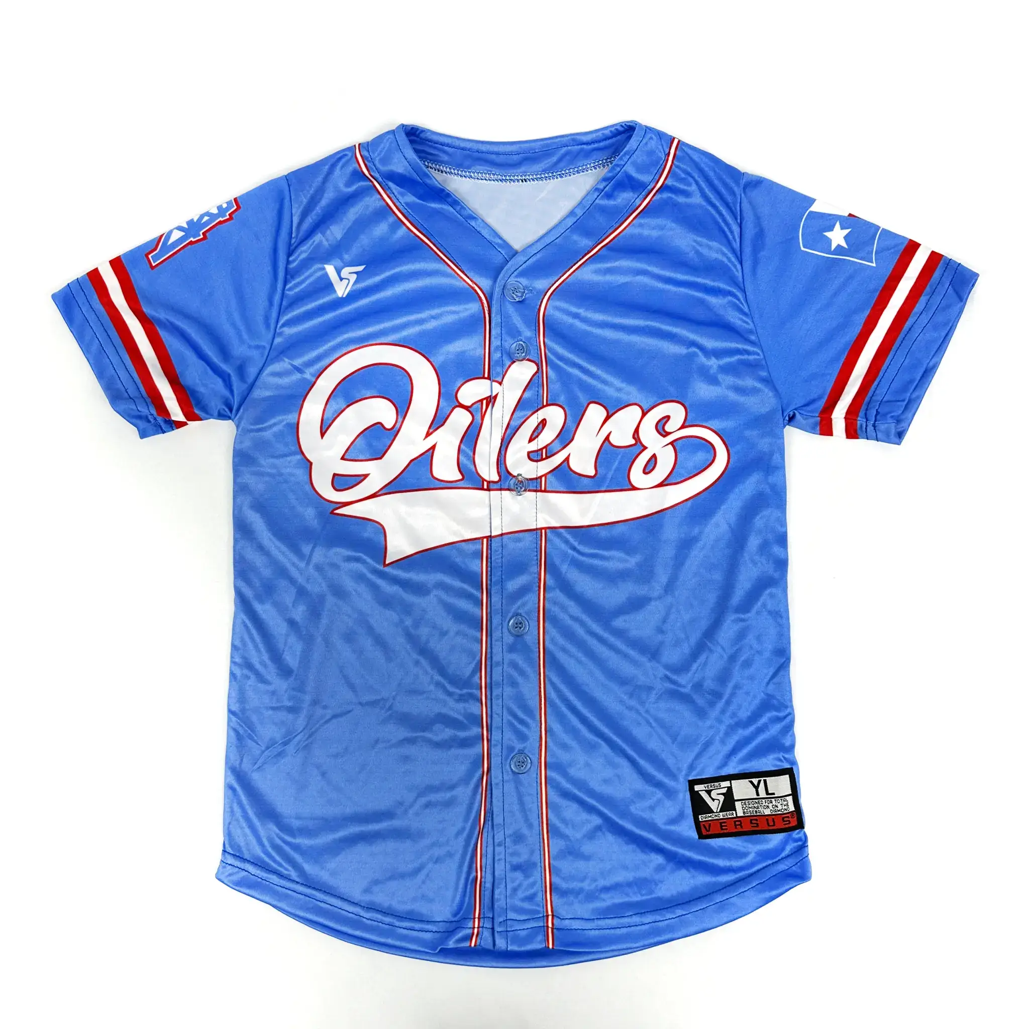 Blue Oilers Baeball Jersey