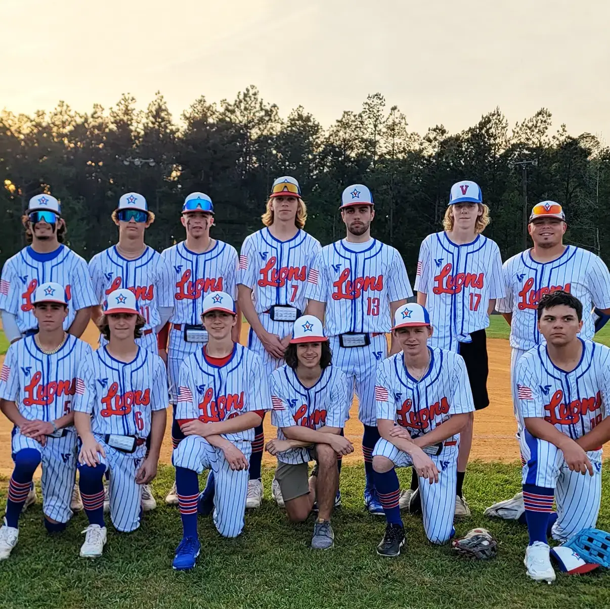 Lions Highschool Baseball Team in Uniform